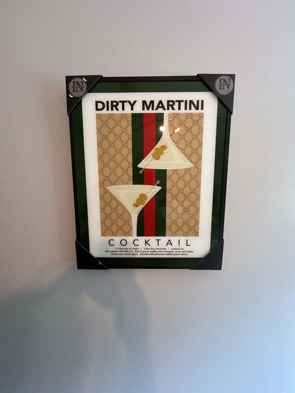 Cultured In Dirty Martini Cocktail Framed Wall Art